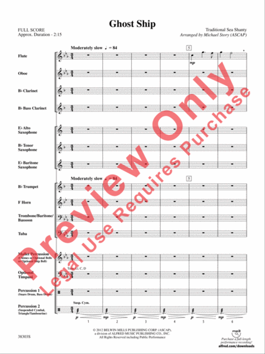 Ghost Ship Ghost Ship Concert Band scores gallery preview page 4