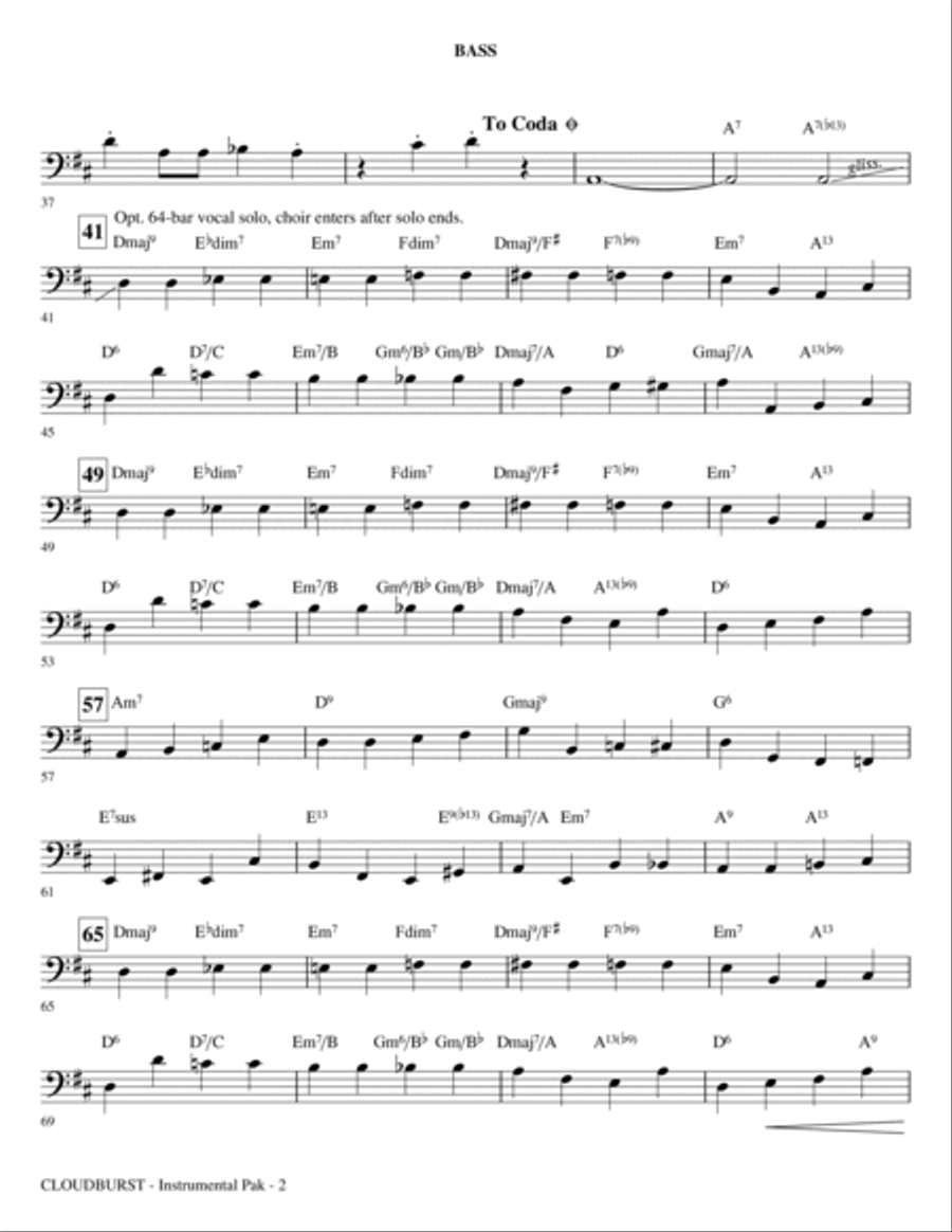 Cloudburst - Bass Cloudburst - Bass Choir scores gallery preview page 2