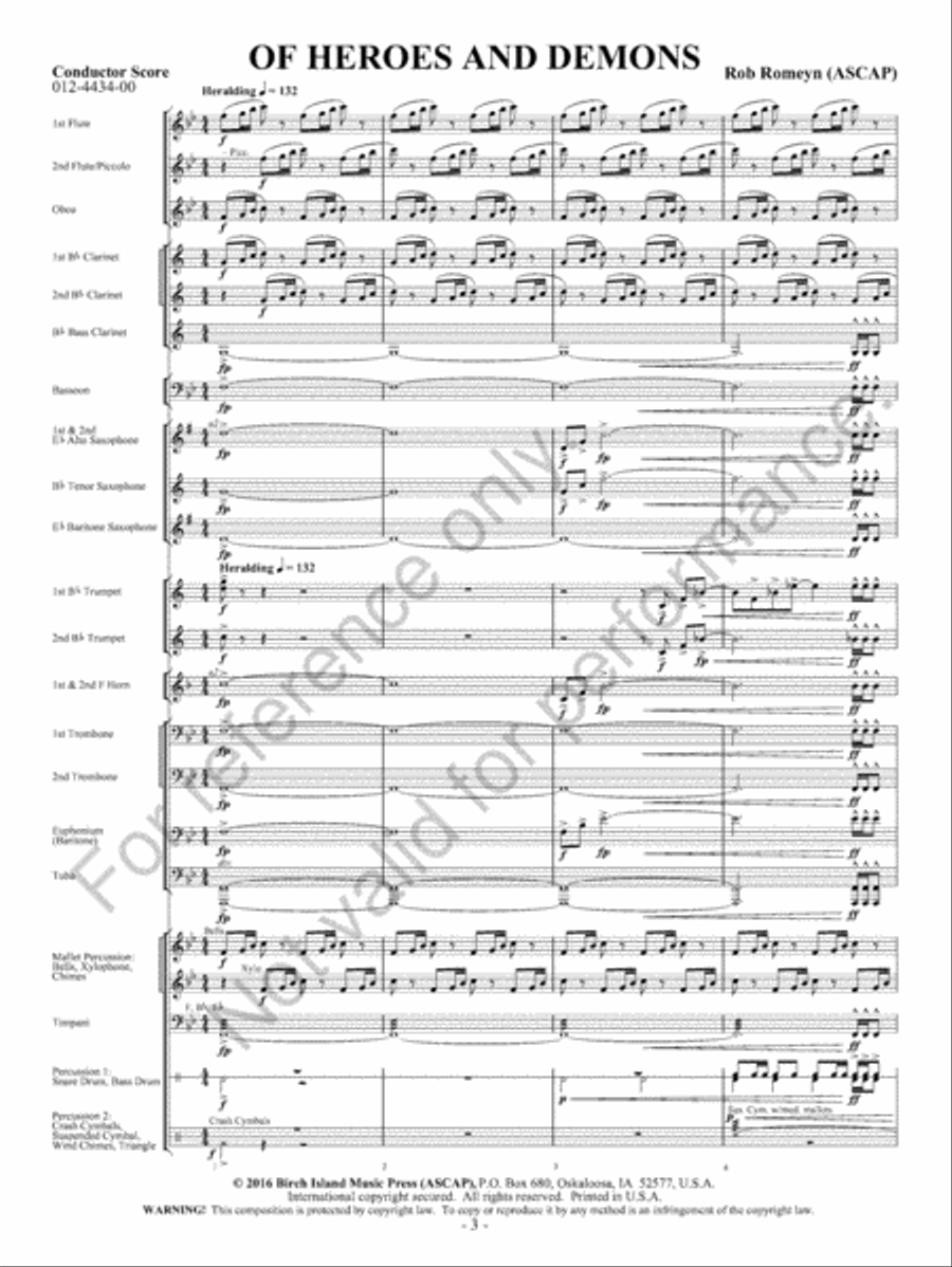Of Heroes And Demons Concert Band scores gallery preview page 4