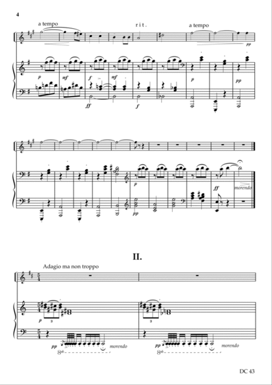 Seven Songs Without Words - for clarinet [or saxophone] and piano Small Ensemble scores gallery preview page 4