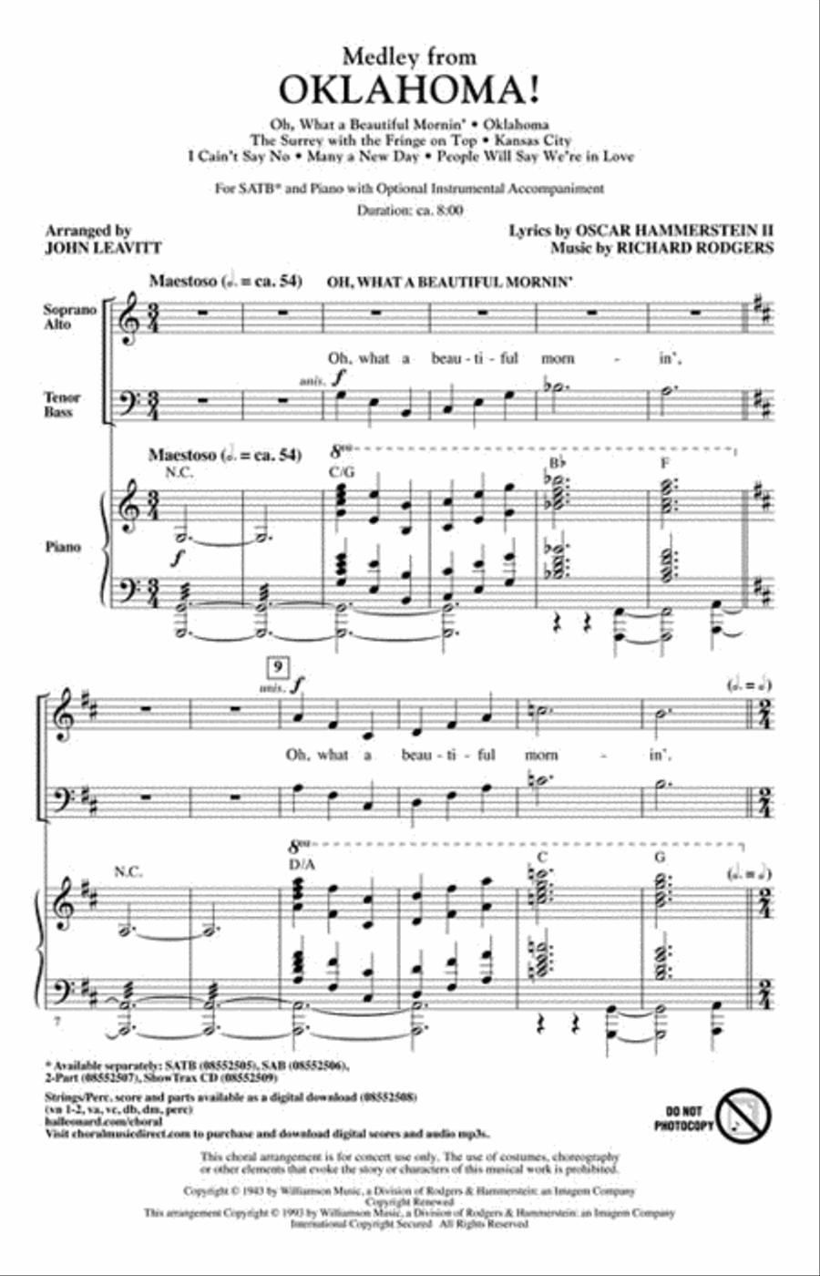 Oklahoma! 4-Part scores gallery preview page 2