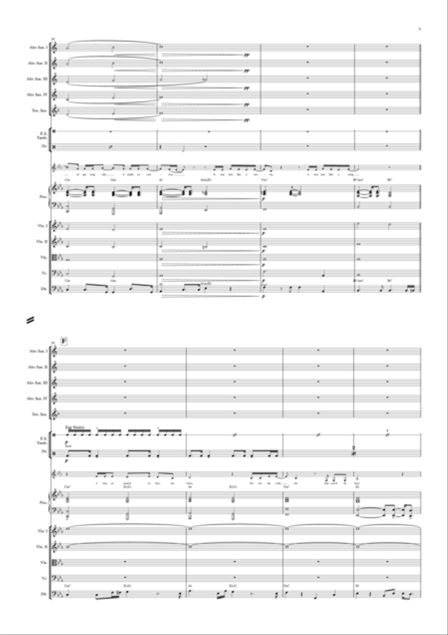 When We Were Young Jazz Ensemble scores gallery preview page 5