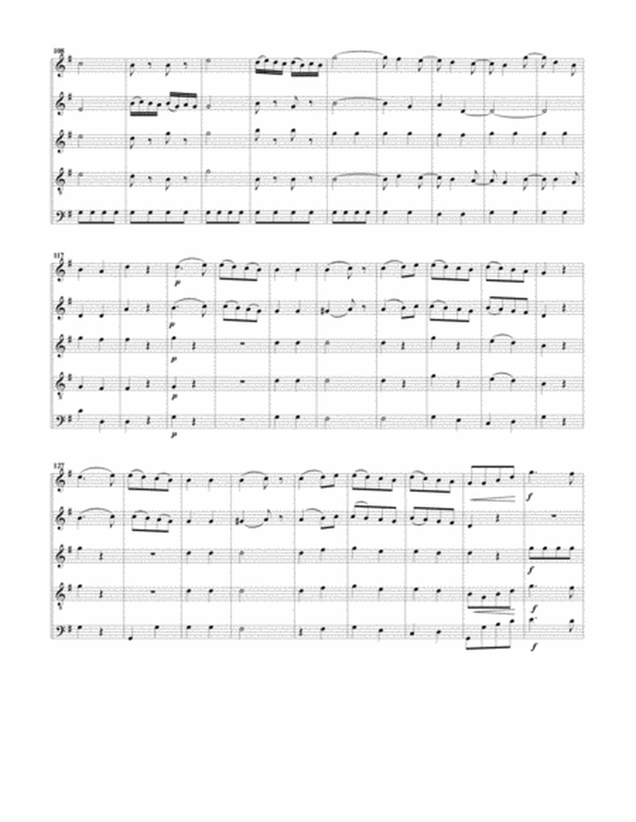 Allelujah from Exsultate, jubilate, KV 165 (arrangement for 5 recorders)