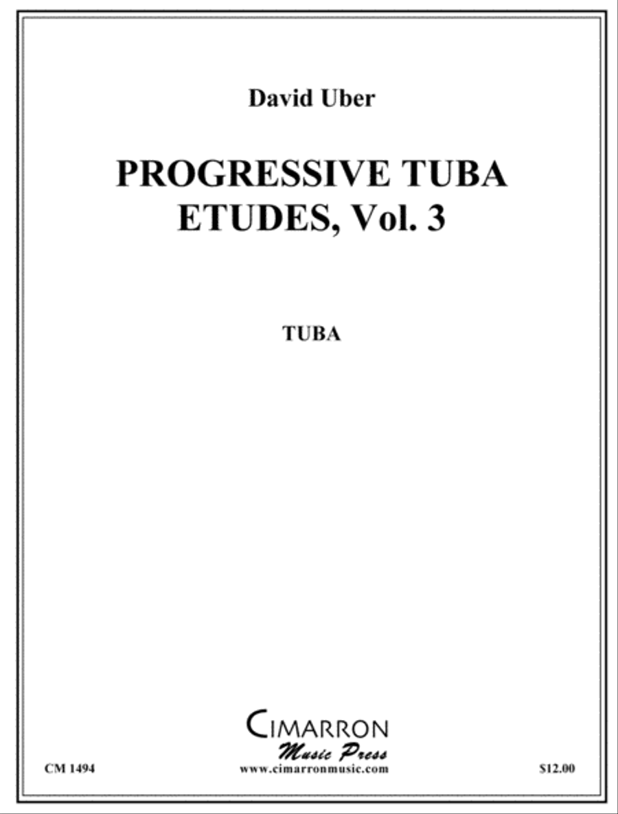 Progessive Tuba Etudes, vol. 3 Tuba scores gallery preview page 1