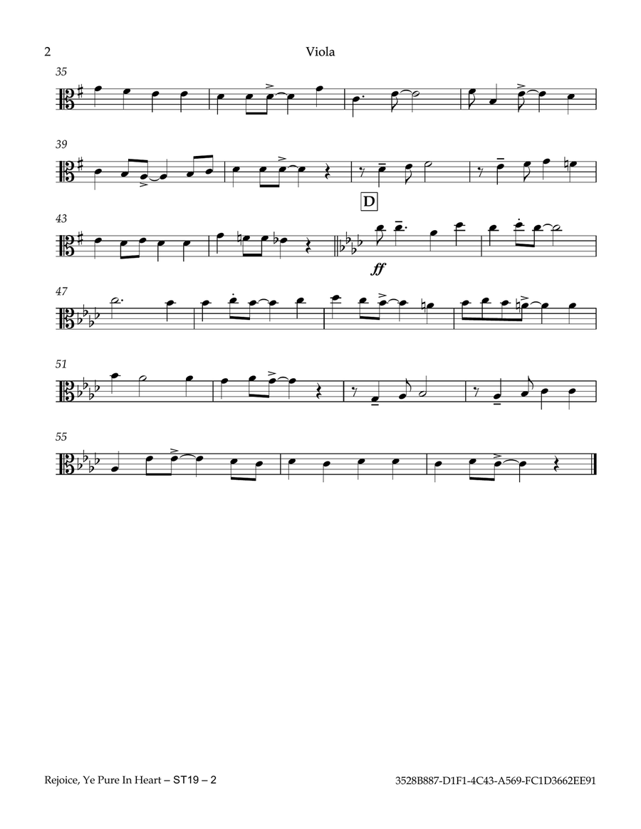 Rejoice, Ye Pure In Heart Rejoice, Ye Pure In Heart String Quartet scores gallery preview page 5