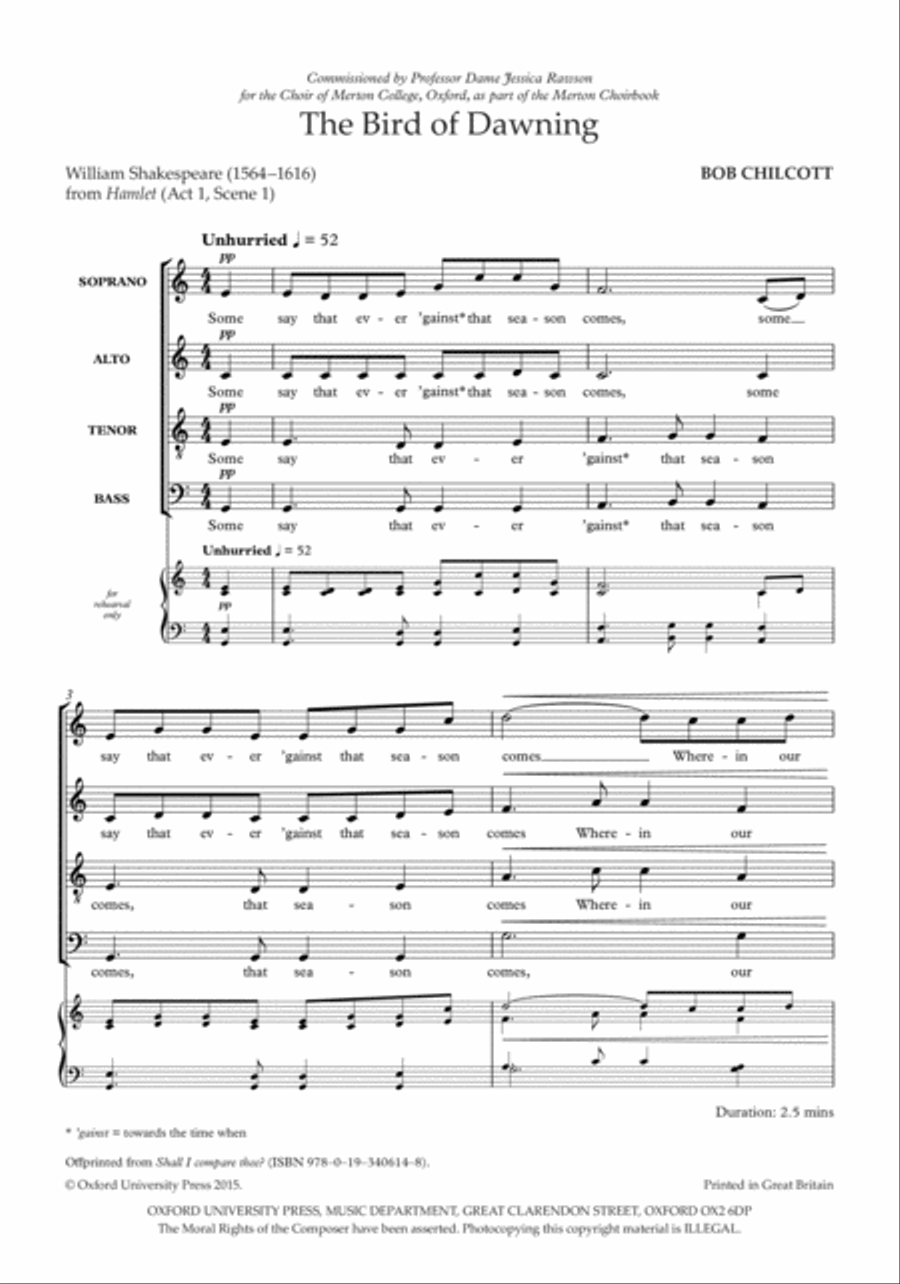 The Bird of Dawning Divisi scores gallery preview page 2