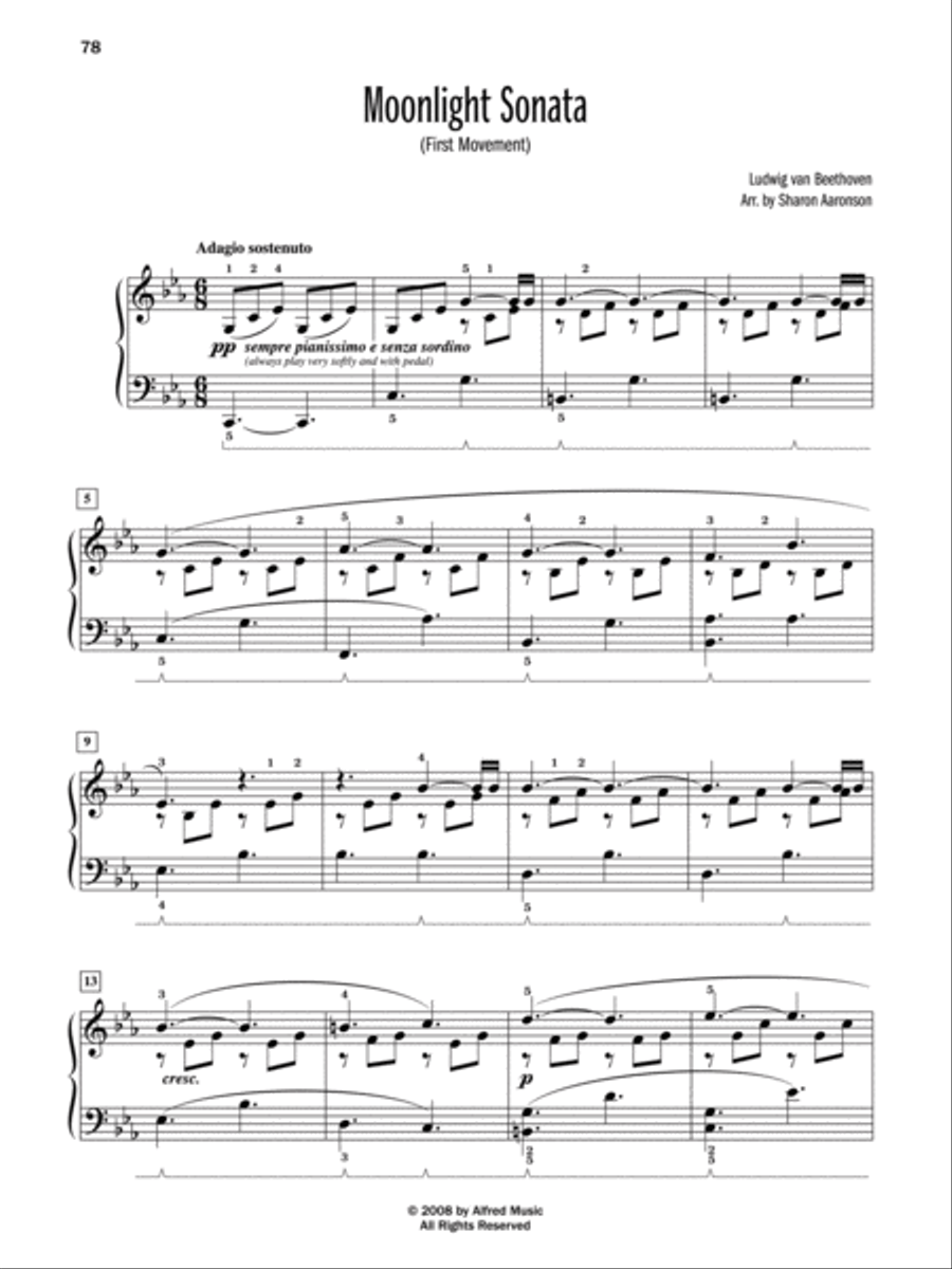 Top 10 Broadway, Classical, Jazz & Movies Piano Solo scores gallery preview page 4