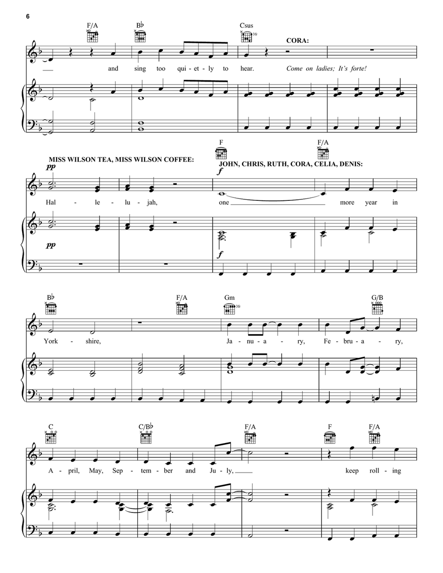 Yorkshire (from Calendar Girls the Musical) Piano, Vocal, Guitar scores gallery preview page 6