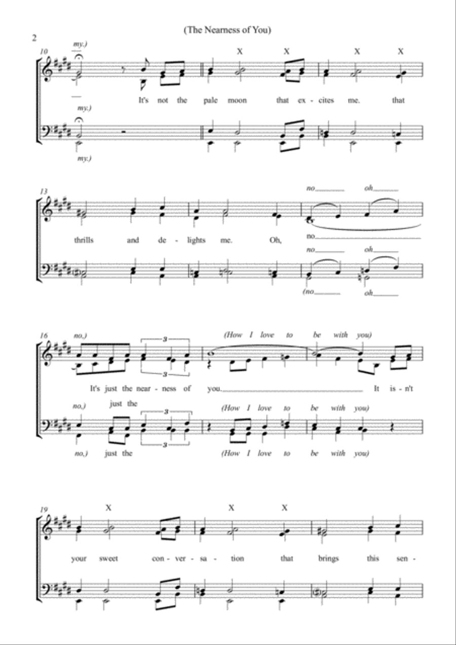 The Nearness Of You The Nearness Of You SSAA scores gallery preview page 2