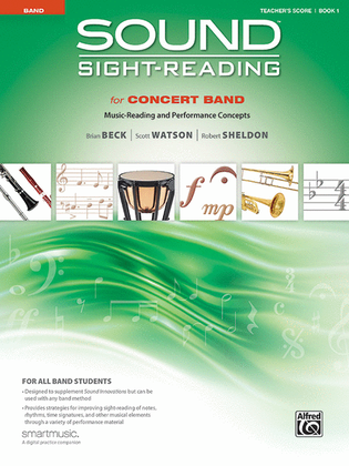Book cover for Sound Sight-Reading for Concert Band, Book 1