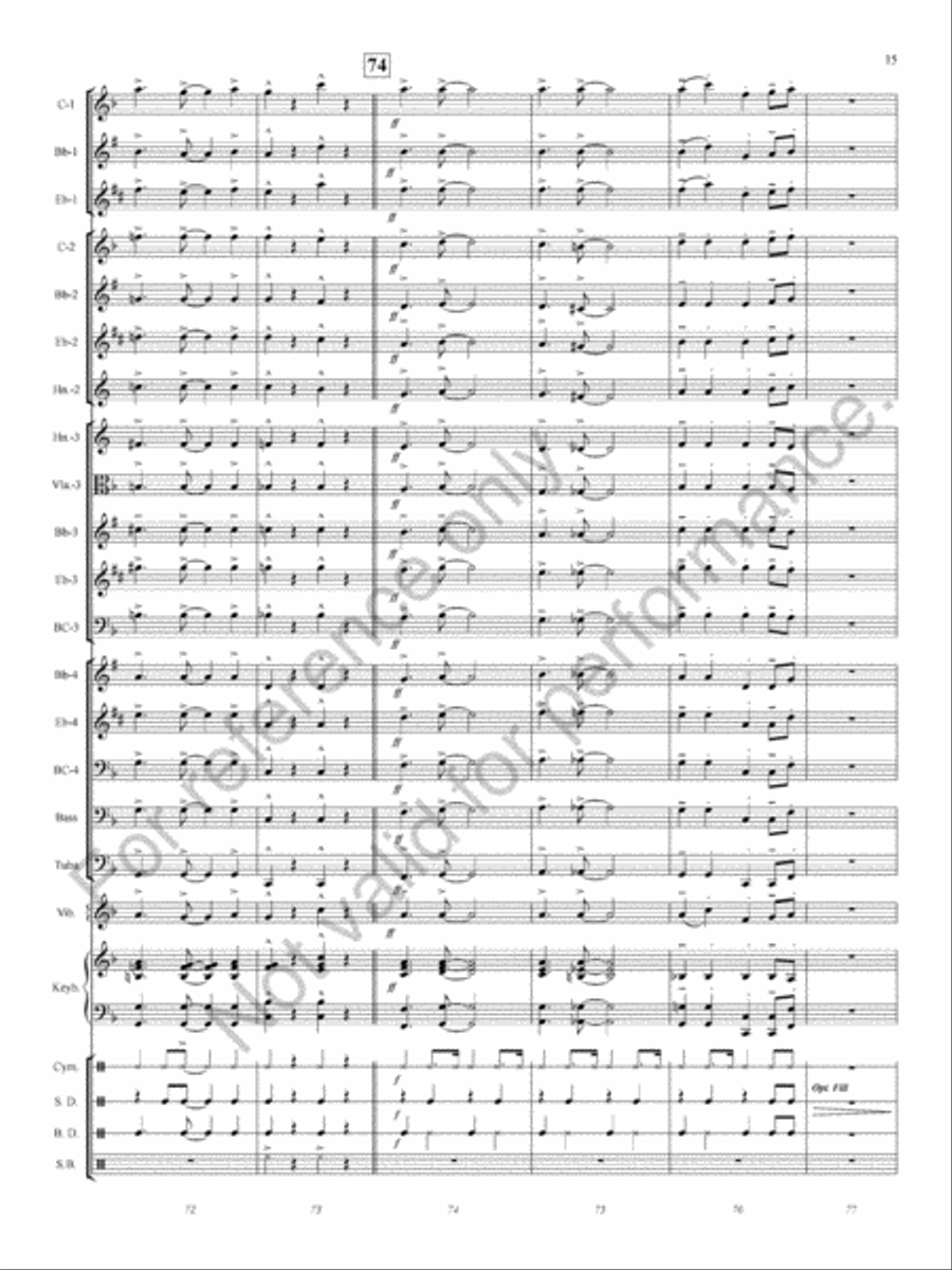 Jingle Jazz Concert Band scores gallery preview page 16