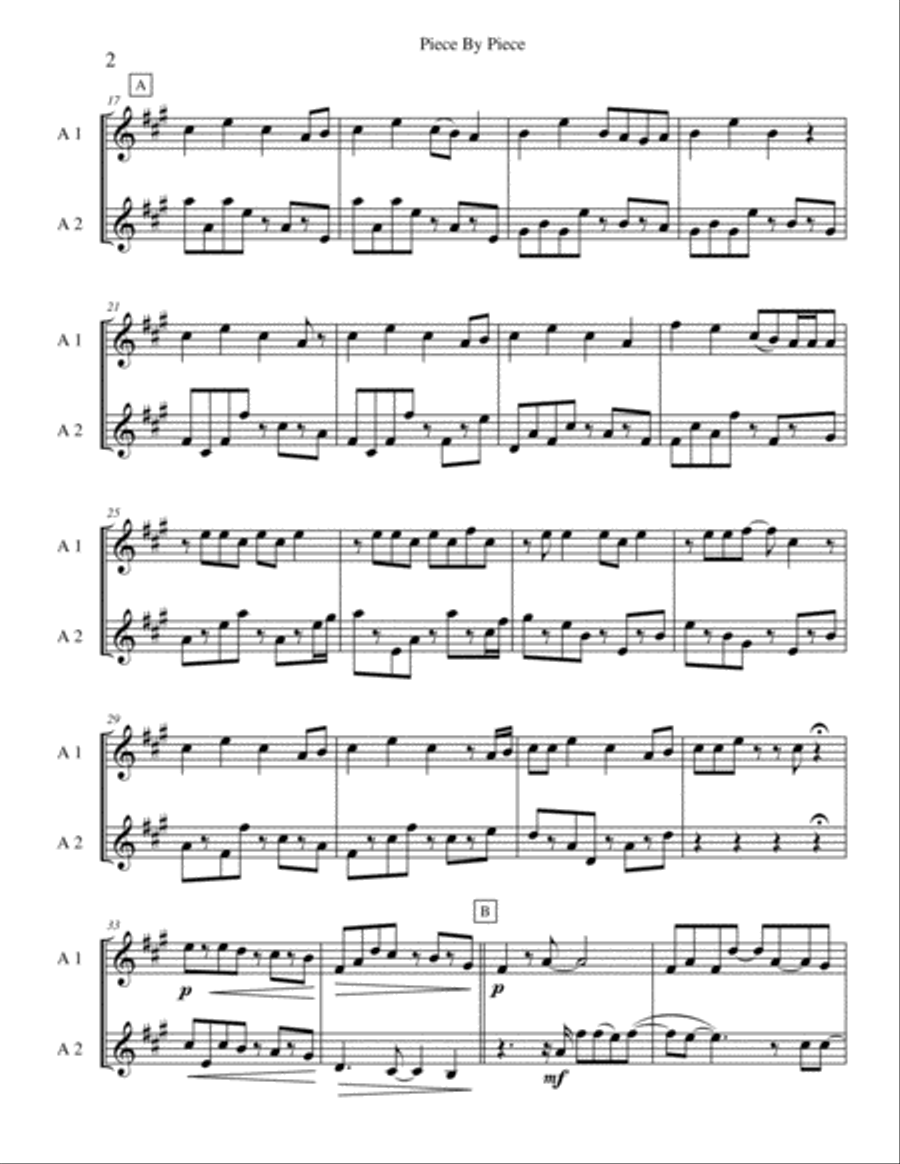Piece By Piece Woodwind Duet scores gallery preview page 2
