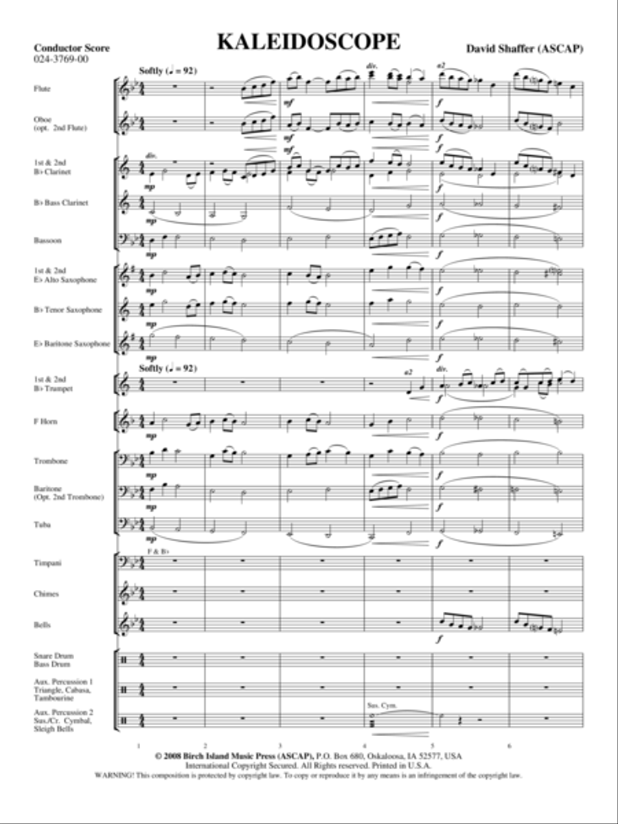 Kaleidoscope Concert Band scores gallery preview page 2