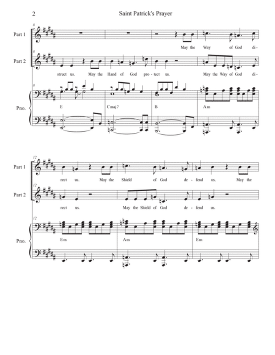 Saint Patrick's Prayer (2-part choir) image number null