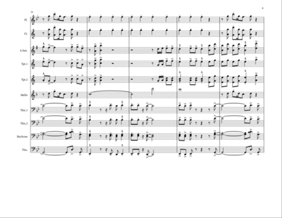 I Wanna Be Your Lover Marching Band scores gallery preview page 4