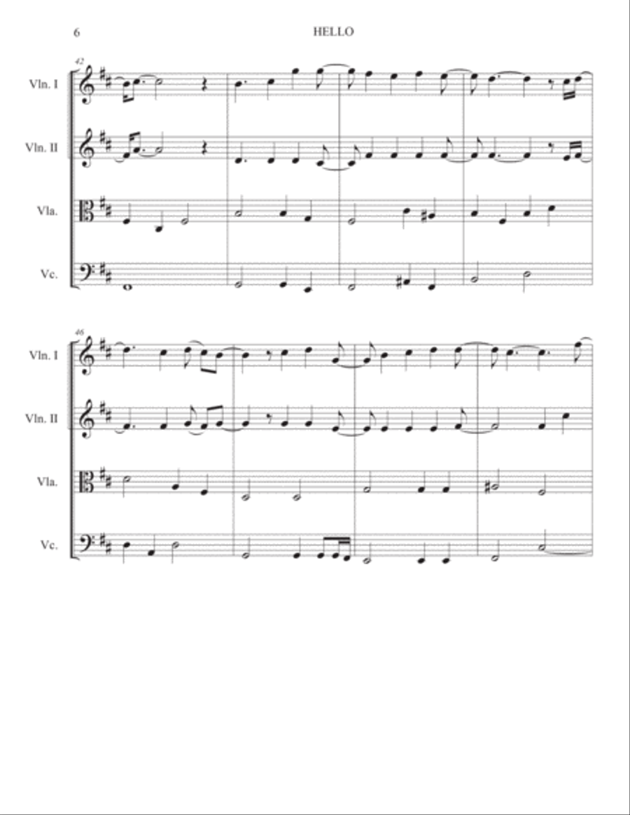 Hello String Quartet scores gallery preview page 6