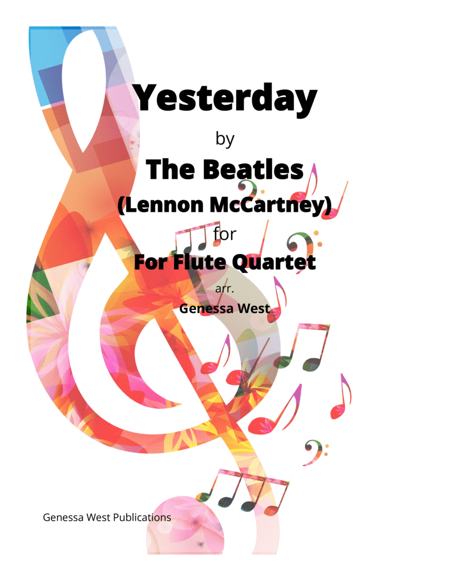 Yesterday Flute Quartet scores gallery preview page 1