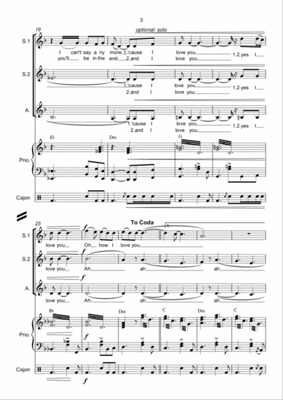 Nights In White Satin SSA scores gallery preview page 4