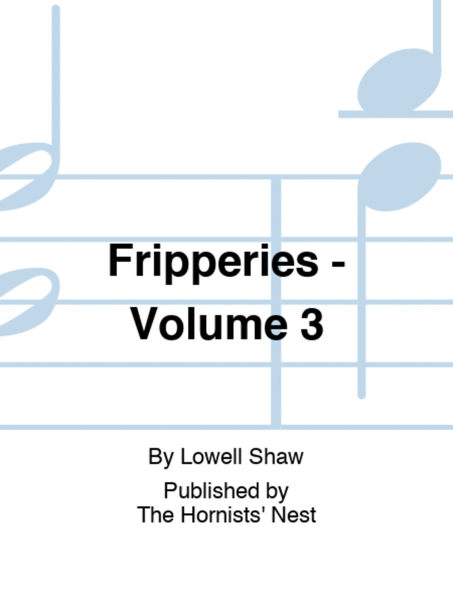 Fripperies - Volume 3 Set of Parts scores gallery preview page 1