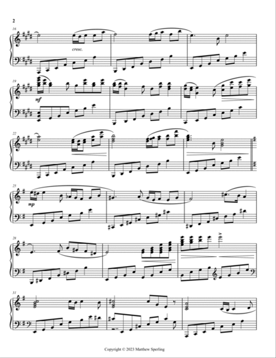 Prelude in E Major Piano Solo scores gallery preview page 2