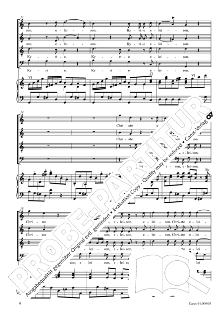 Missa Sancti Gabrielis 4-Part scores gallery preview page 5