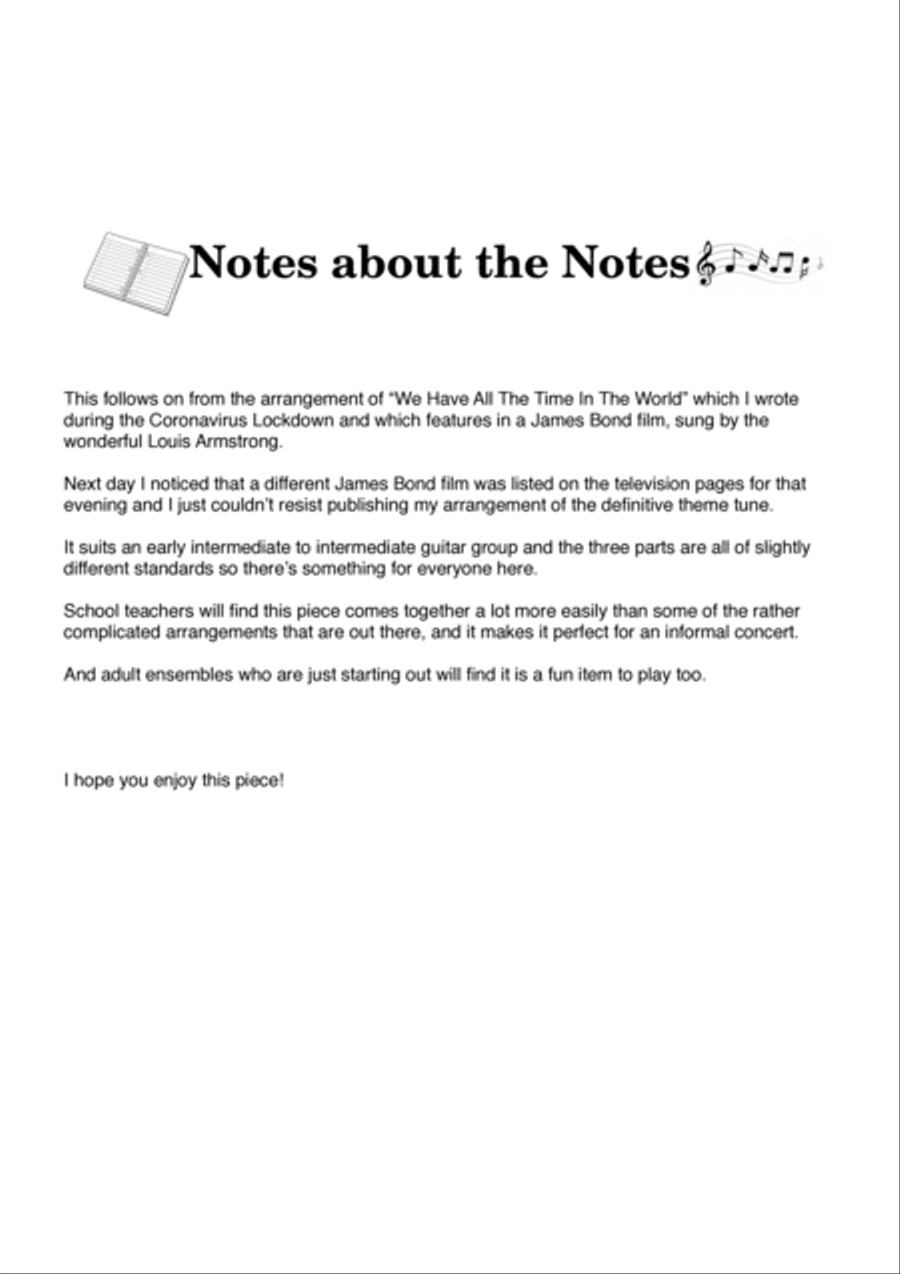 James Bond Theme Guitar Ensemble scores gallery preview page 3