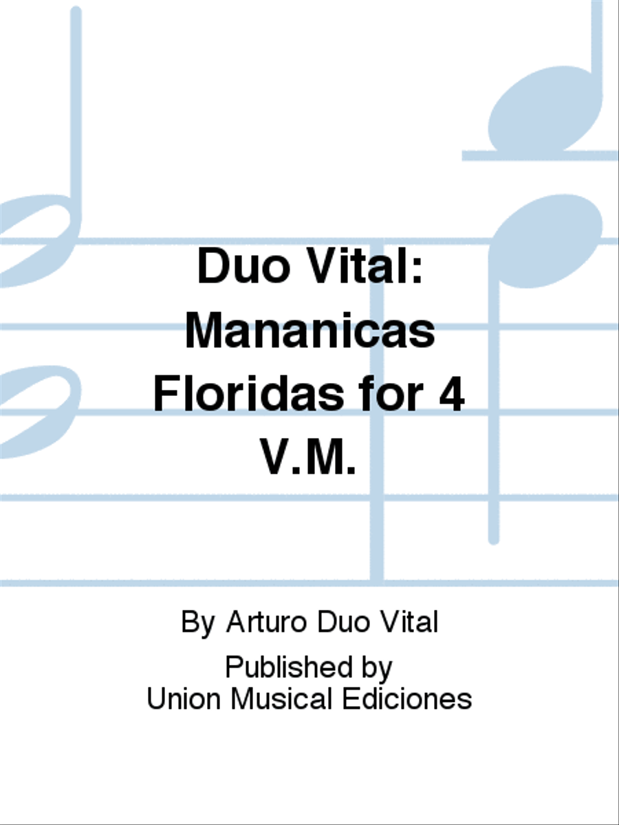 Mananicas Floridas Voice scores gallery preview page 1