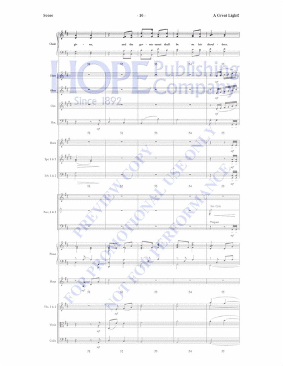 A Great Light A Great Light Orchestra scores gallery preview page 11