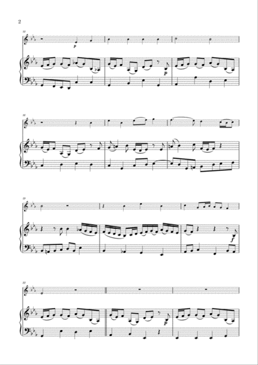 Bach - Wachet auf, ruft uns die Stimme BWV 140 (for Violin and Piano) Bach - Wachet auf, ruft uns die Stimme BWV 140 (for Violin and Piano) Small Ensemble scores gallery preview page 2