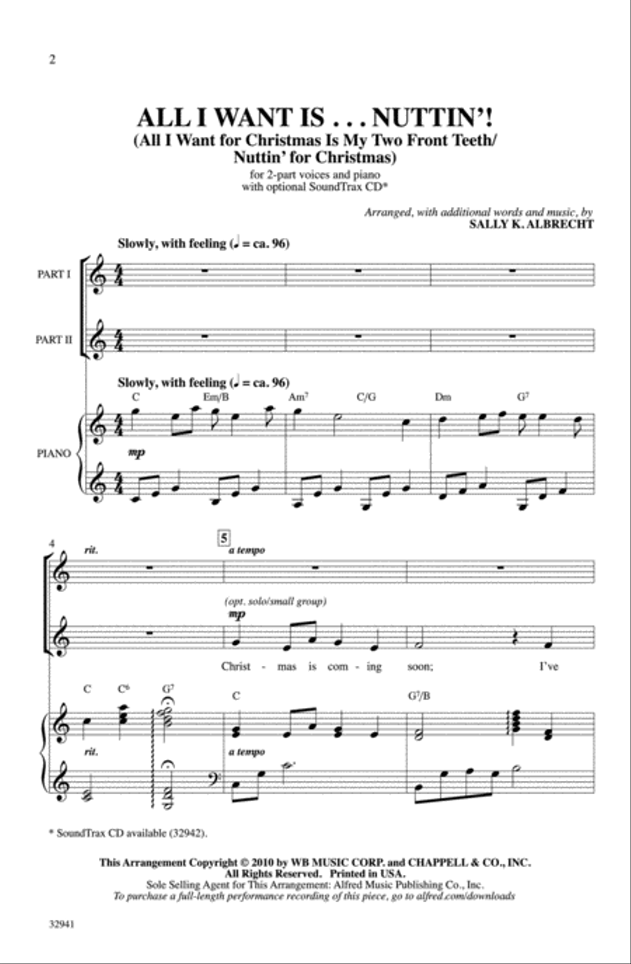 All I Want Is . . . Nuttin'! 2-Part scores gallery preview page 2