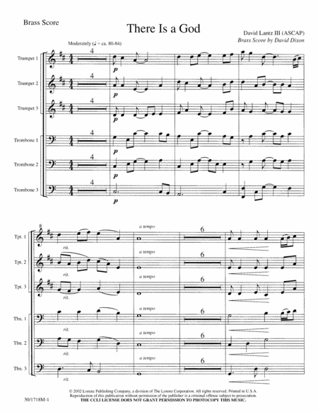 There is a God - Brass/Rhythm Score and Parts