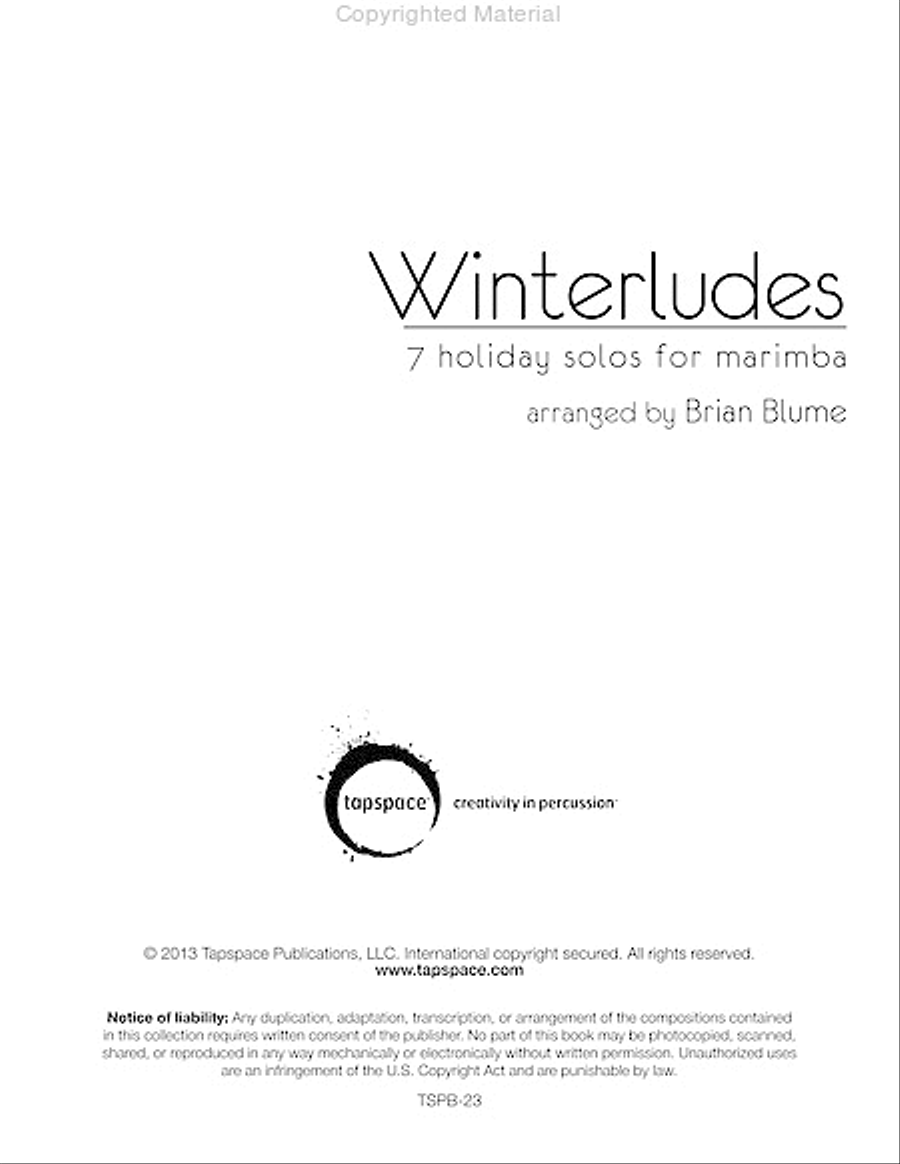 Winterludes Marimba scores gallery preview page 2