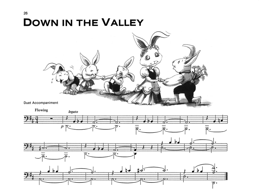 Down in the Valley - Piano Solo (with Optional Duet Accompaniments) Piano scores gallery preview page 1