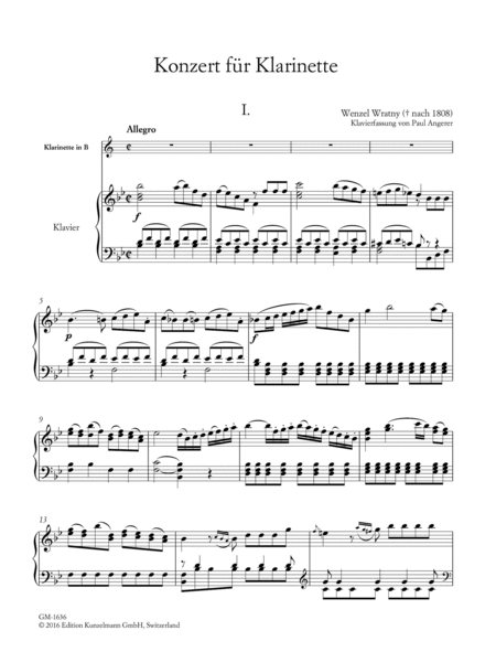Concerto for clarinet in B-flat major