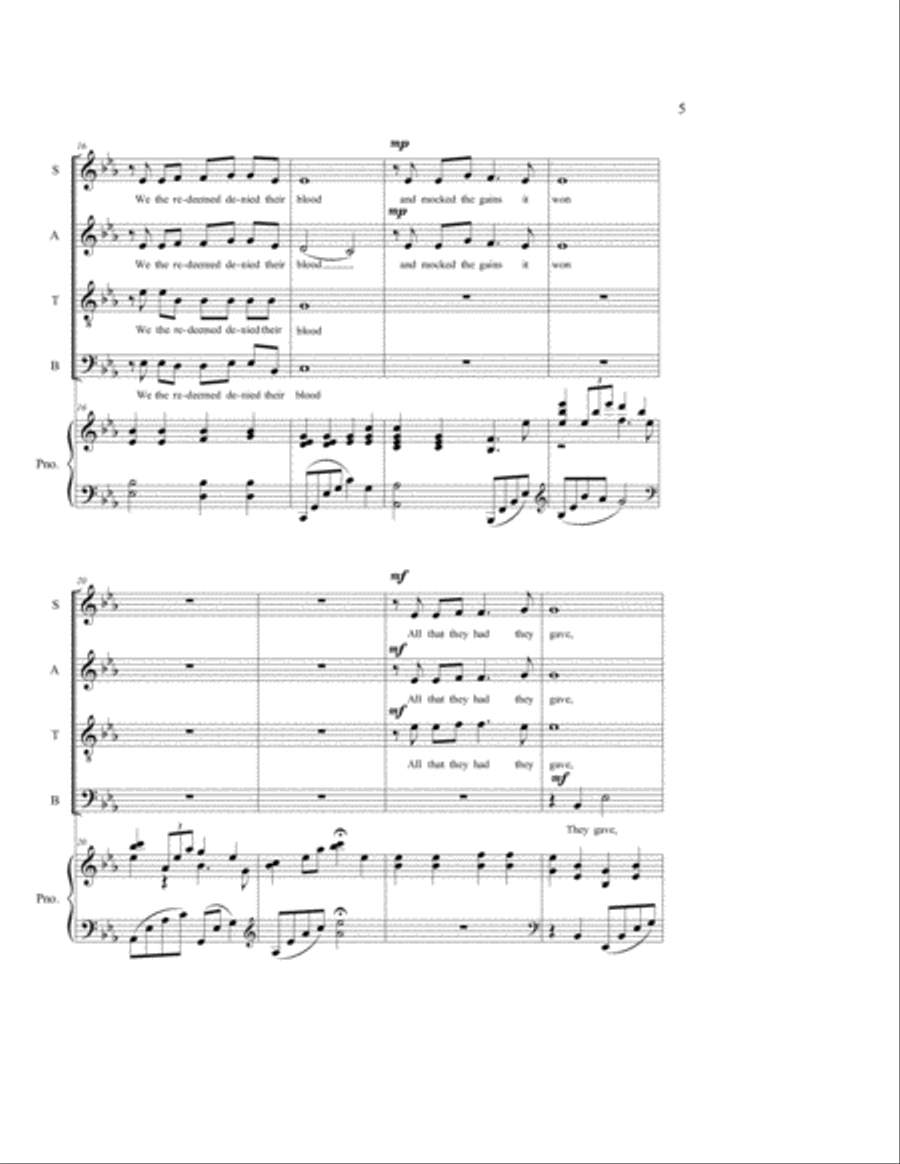 All That They Had They Gave 4-Part scores gallery preview page 4