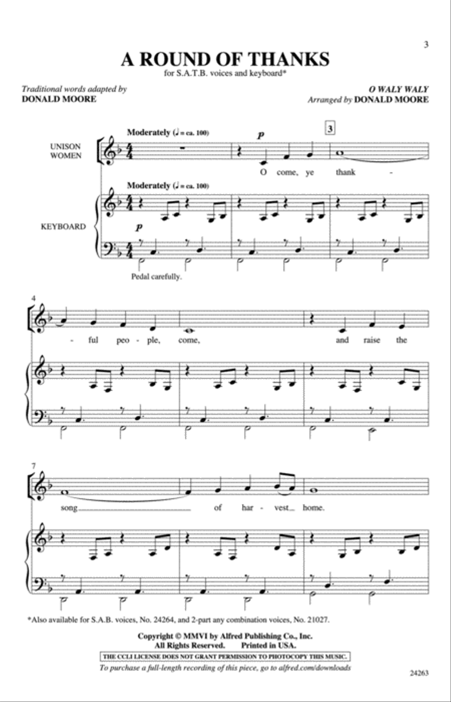 A Round of Thanks SAB scores gallery preview page 2
