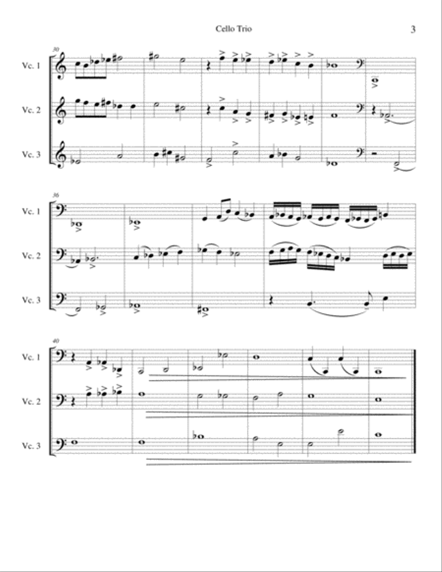Cello Trio Cello scores gallery preview page 3