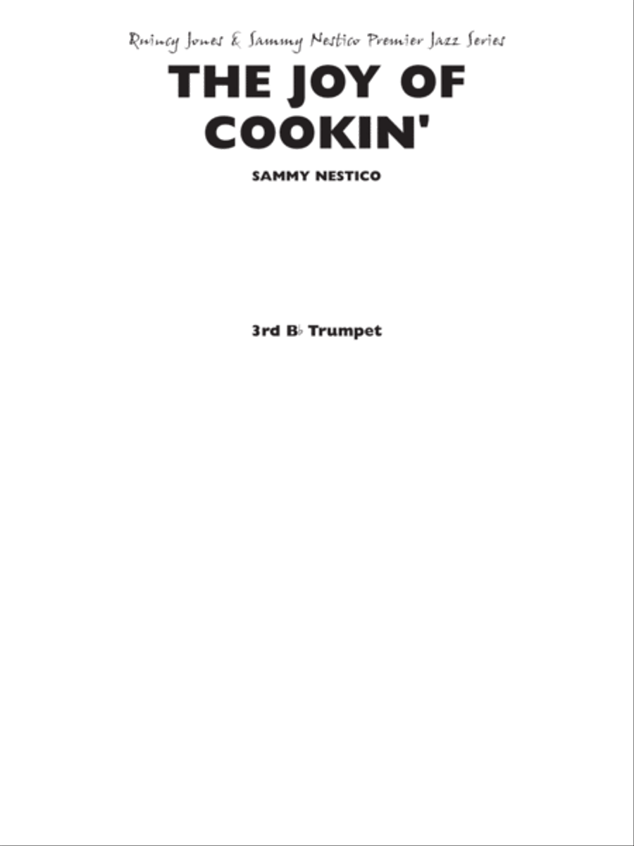 Book cover for The Joy of Cookin': 3rd B-flat Trumpet