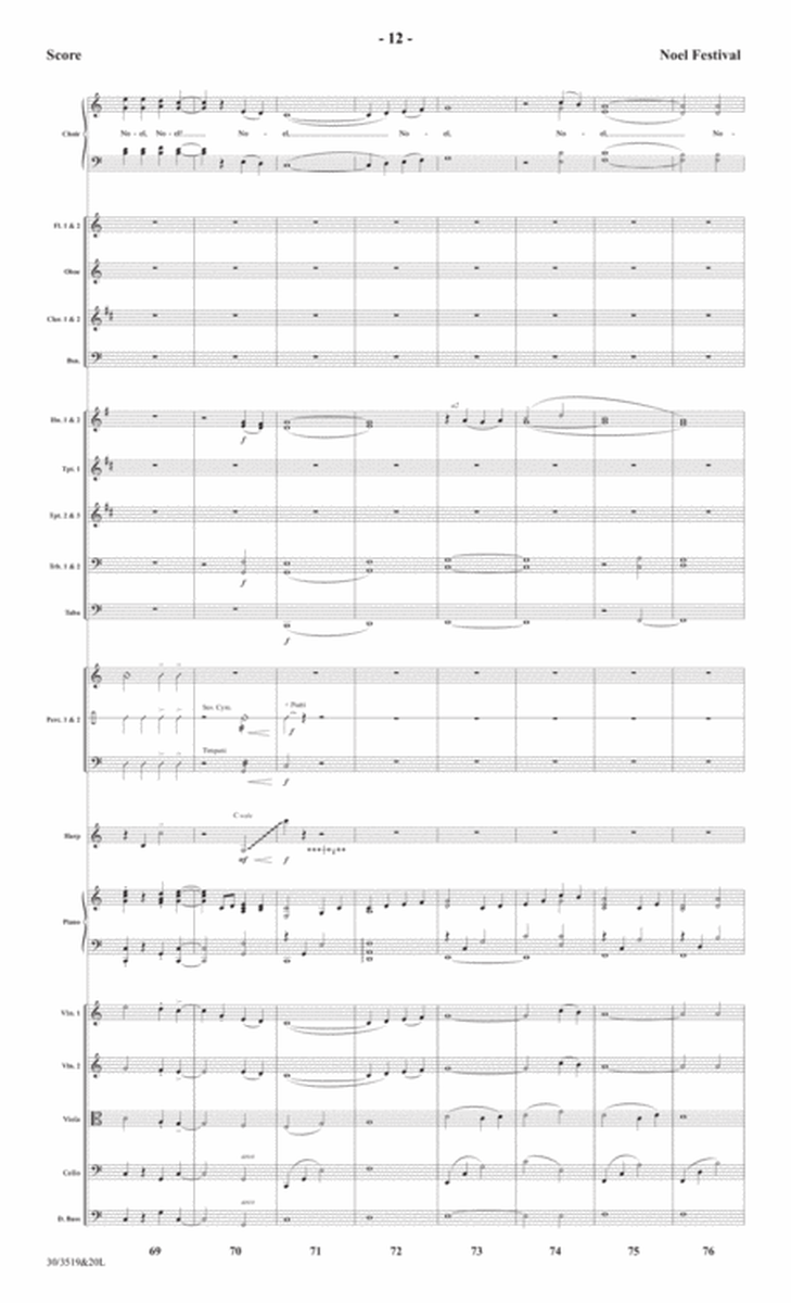 Noel Festival - Orchestral Score and CD with Printable Parts