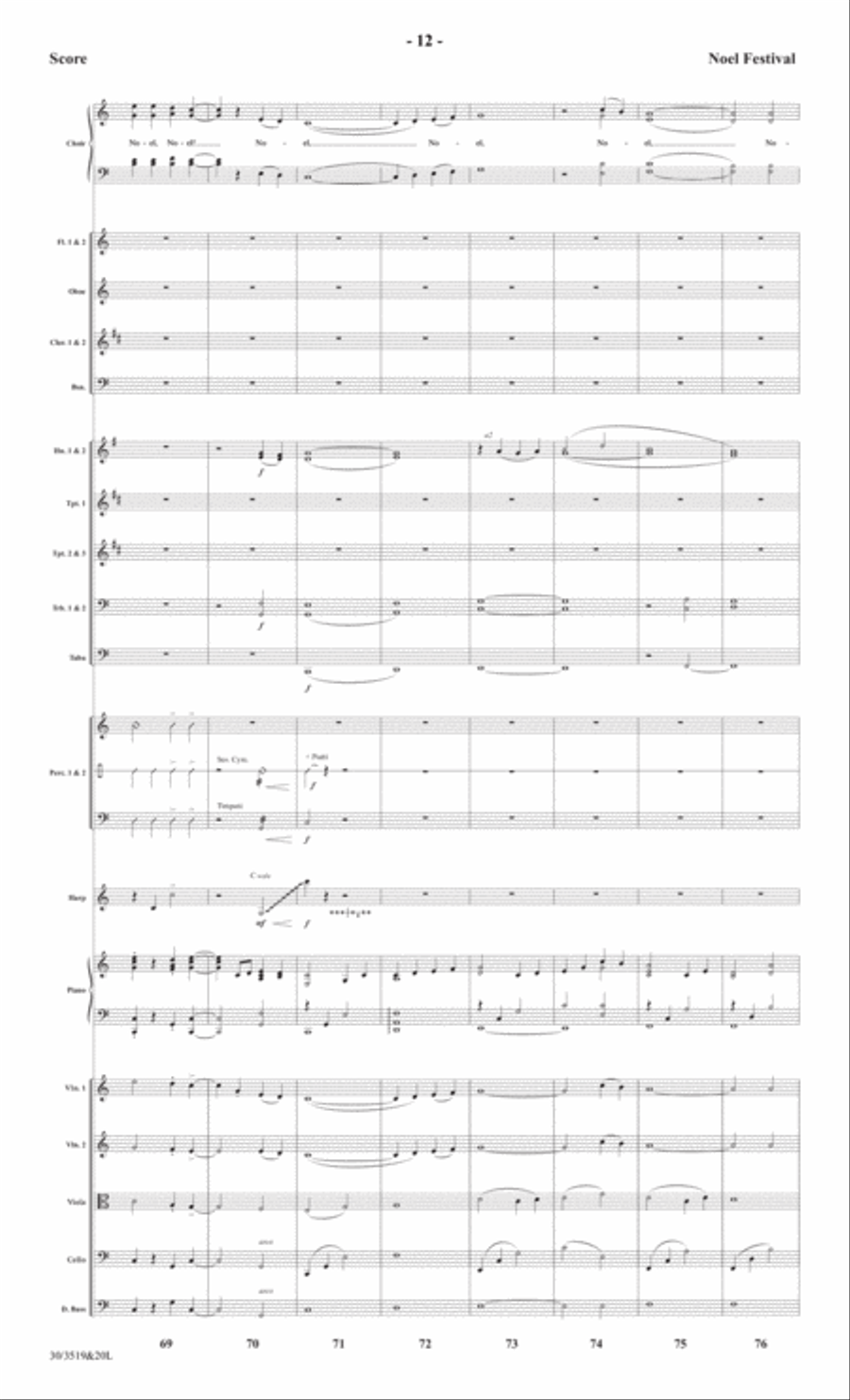 Noel Festival - Orchestral Score and CD with Printable Parts Choir scores gallery preview page 14