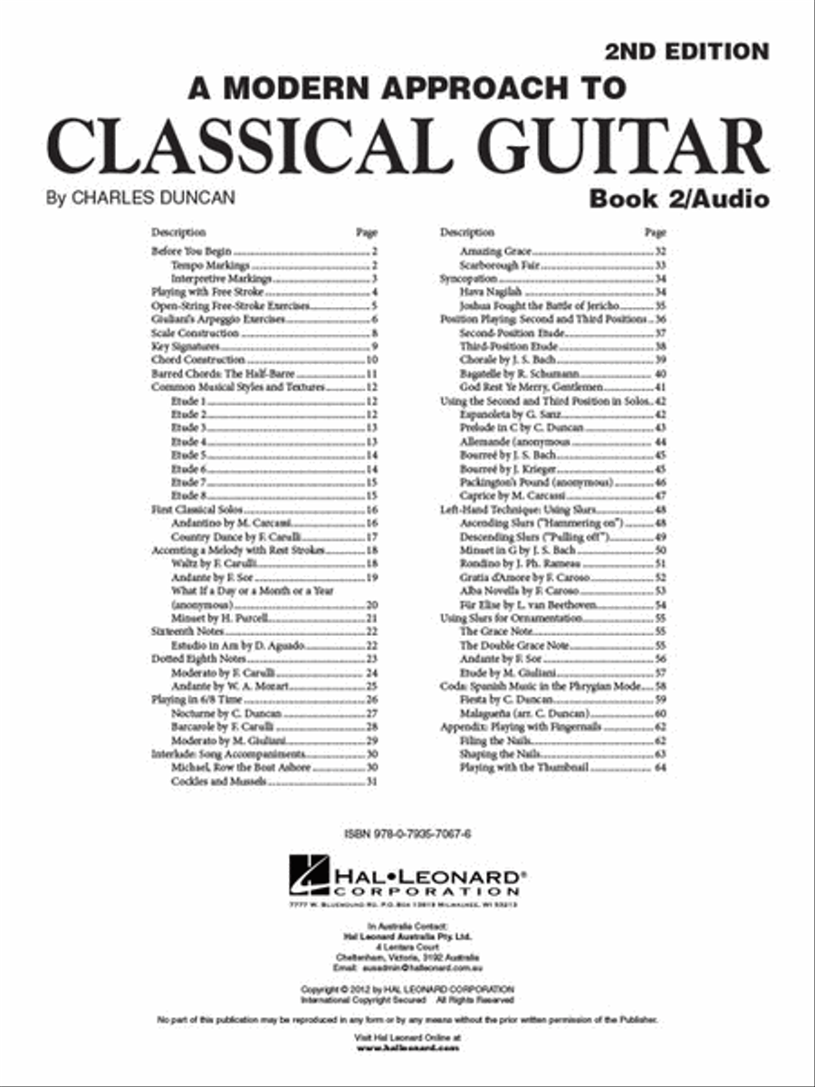 A Modern Approach to Classical Guitar – 2nd Edition Acoustic Guitar scores gallery preview page 2