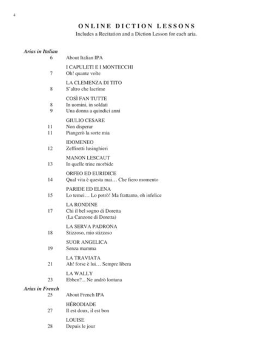 Diction Coach – G. Schirmer Opera Anthology (Arias for Soprano Volume 2) Voice Solo scores gallery preview page 6