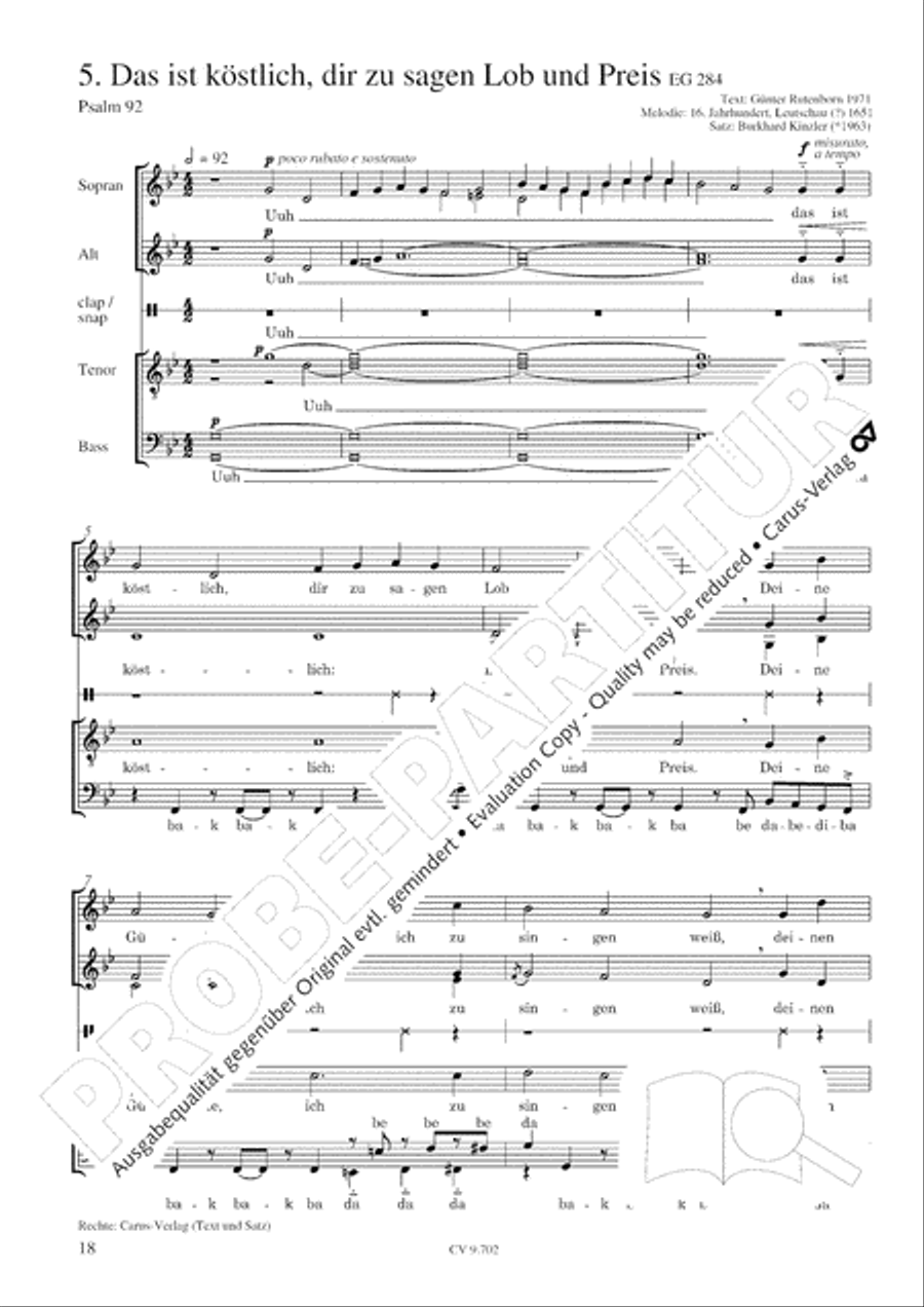 Jazz-Chorbuch: Jesu meine Freude