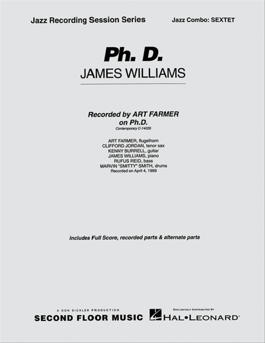 Ph.D. Jazz Ensemble scores gallery preview page 1