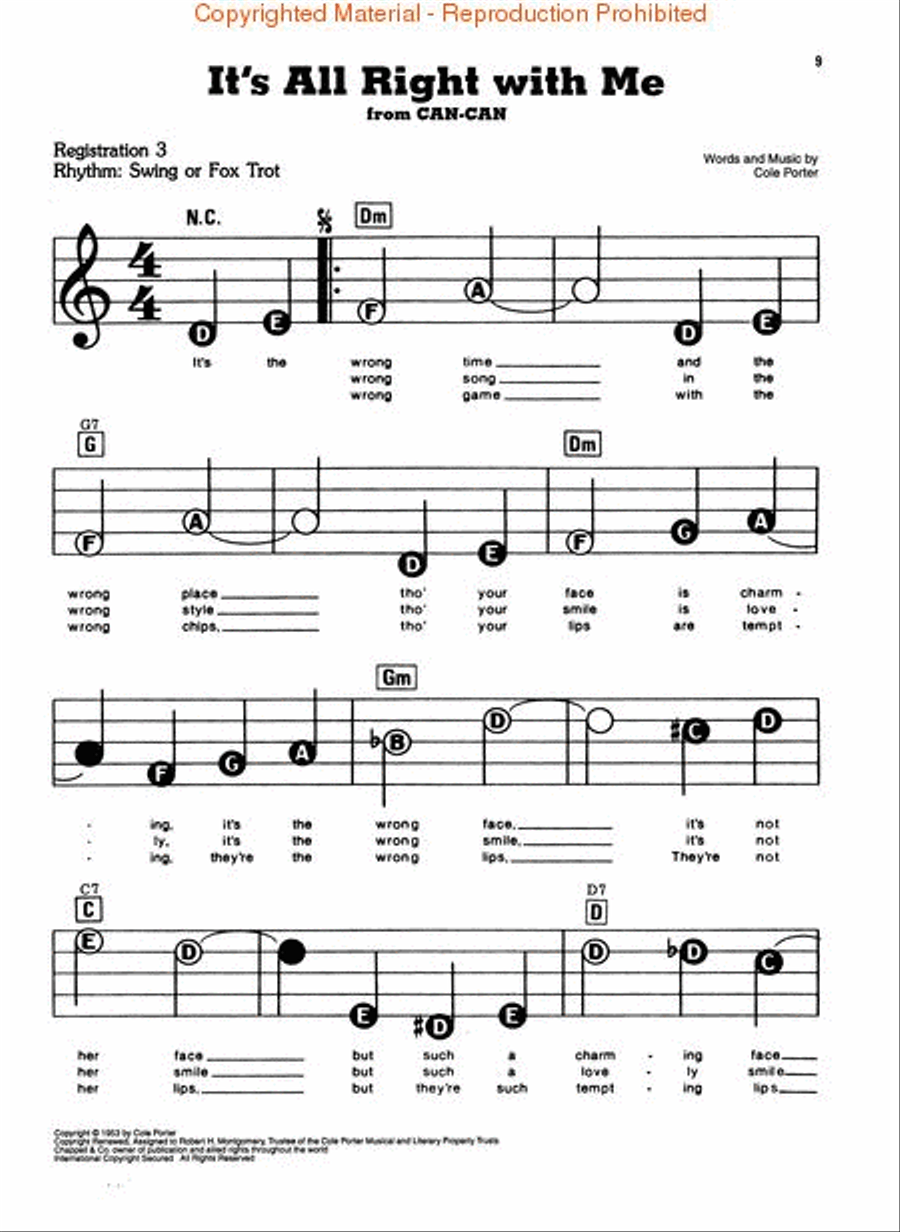 Best of Cole Porter Electronic Keyboard scores gallery preview page 3