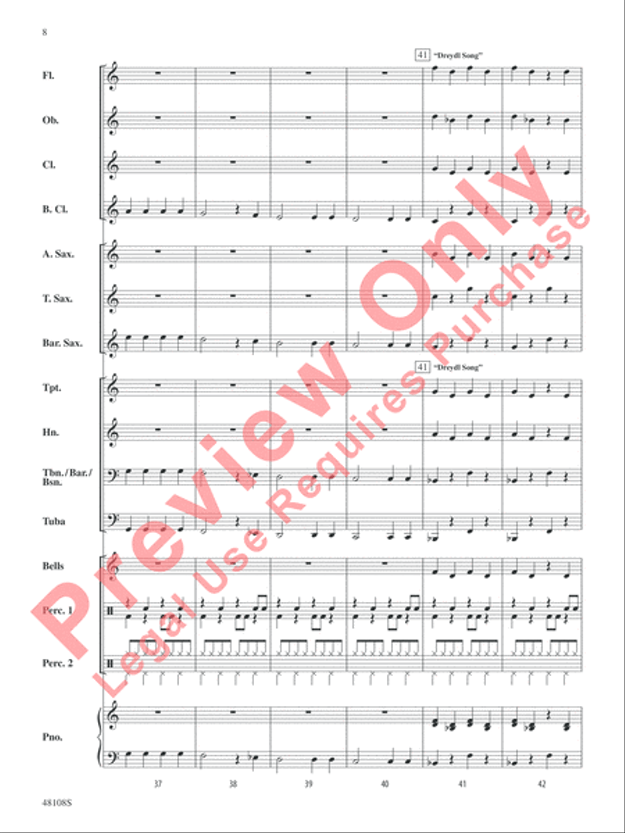 Holiday Rock Concert Band scores gallery preview page 9
