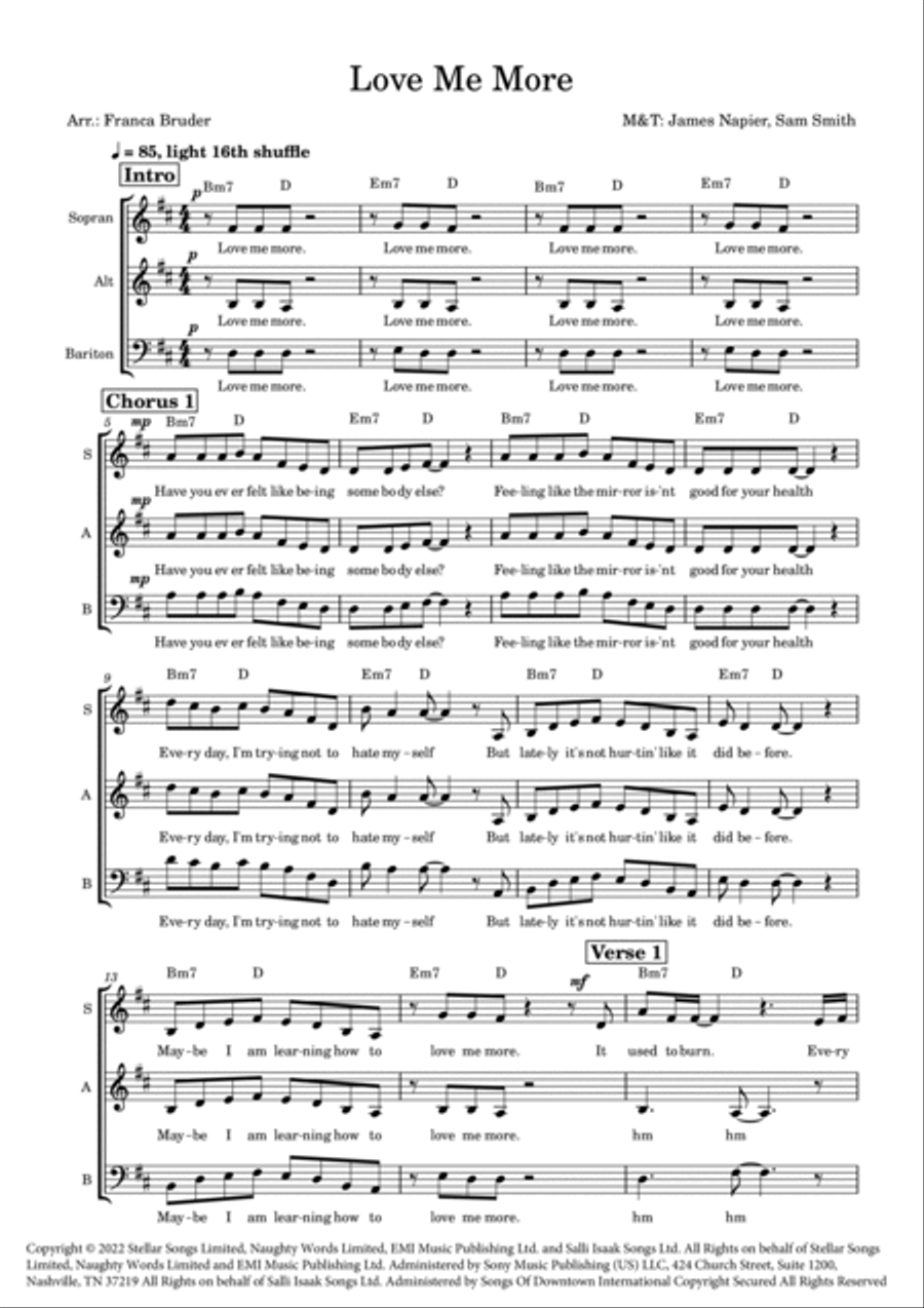 Love Me More Love Me More 3-Part scores gallery preview page 2