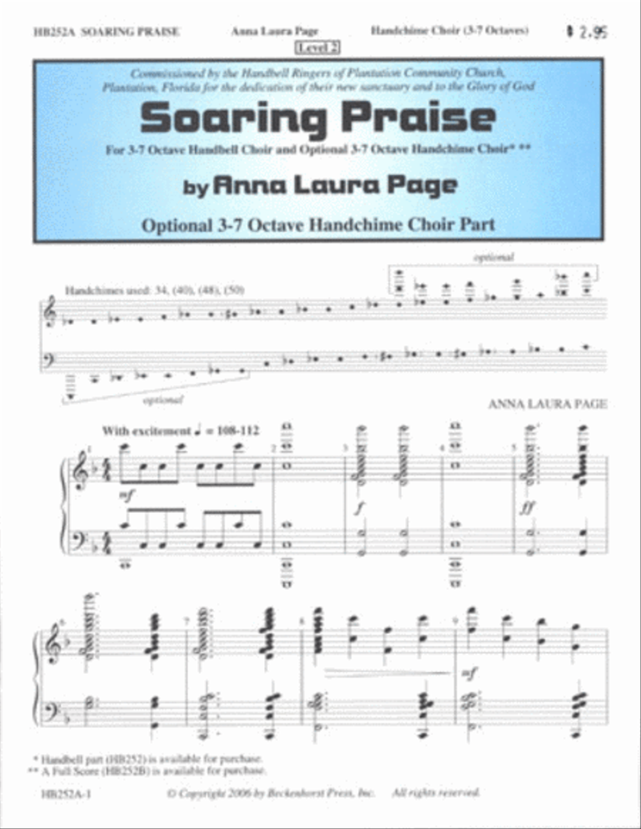 Soaring Praise - handchimes 5-Octaves scores gallery preview page 1