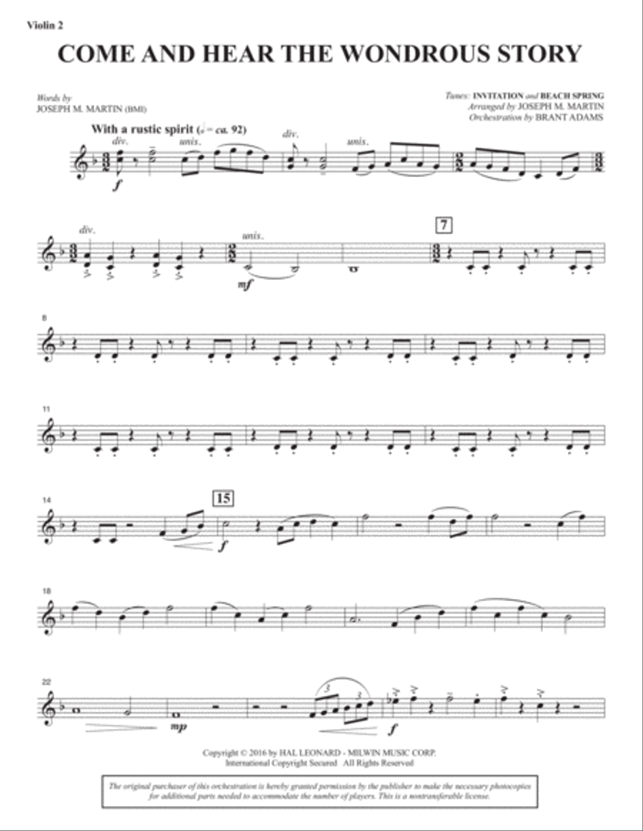 Sacred Places - Violin 2 Choir scores gallery preview page 5