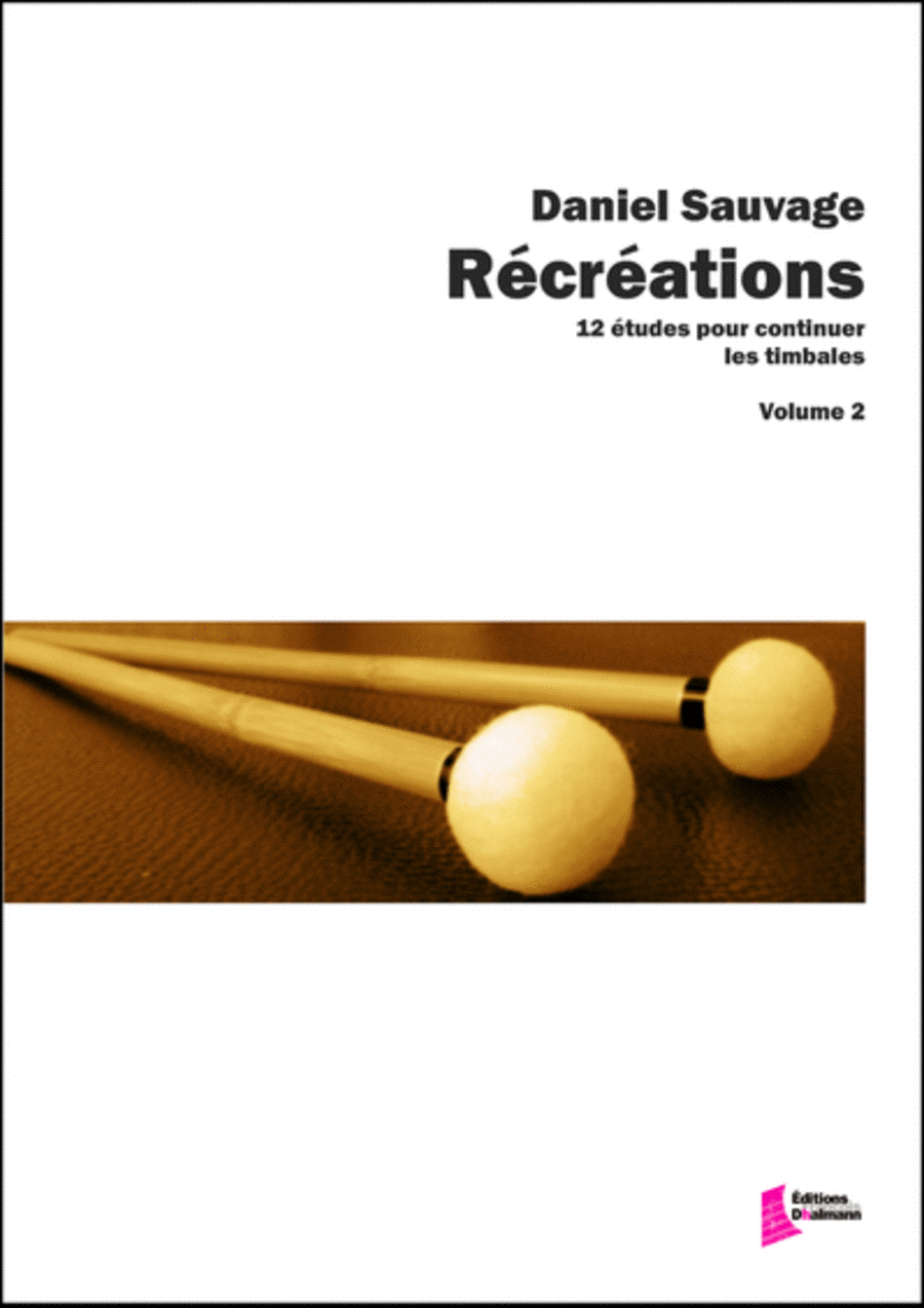 Récréations, Volume 2. 12 études pour continuer les timbales Percussion scores gallery preview page 1